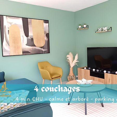 Proche Chu - 4 Couchages - Parking Gratuit - Local Velo Daire Amiens Dış mekan fotoğraf